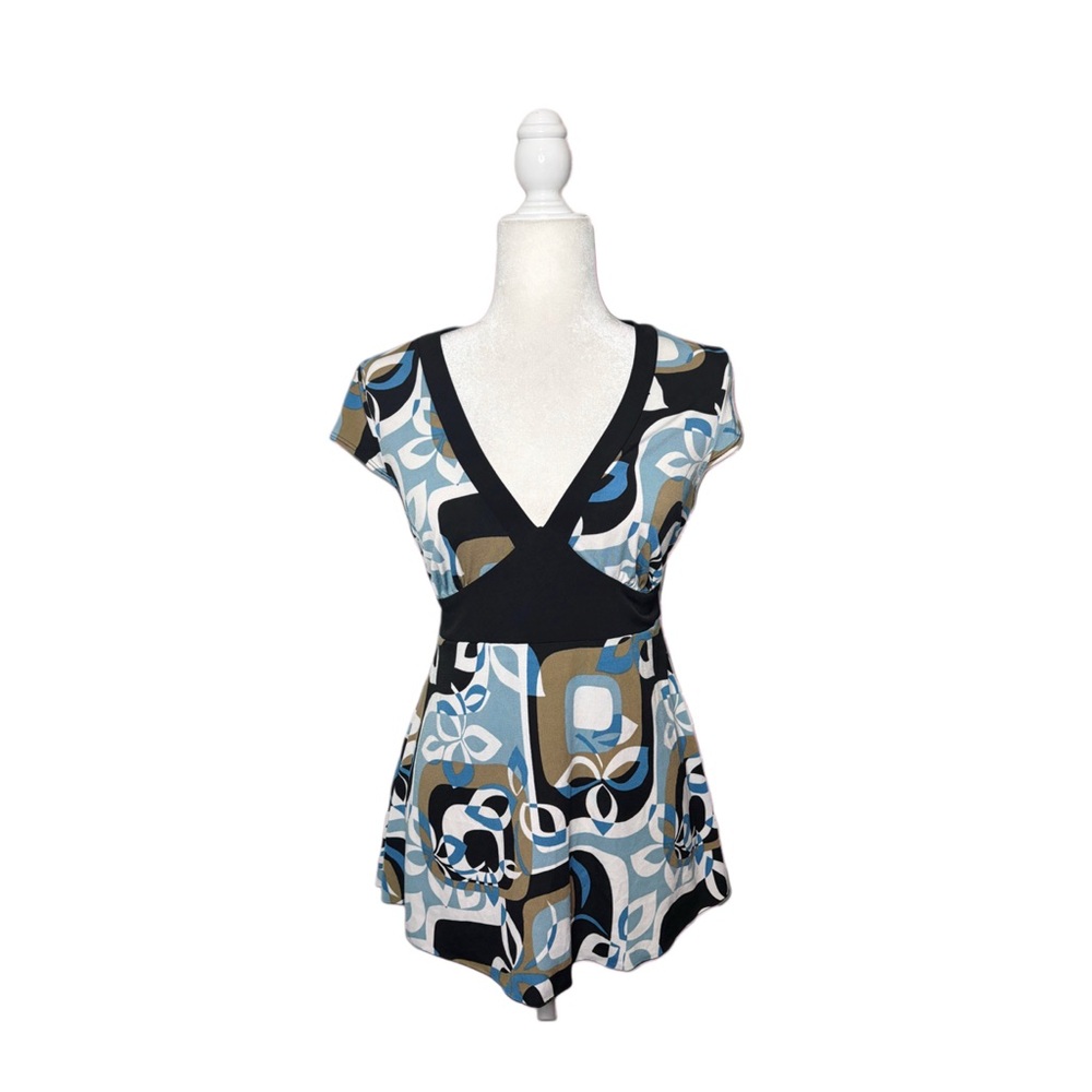 Y2K Patterned Blouse - image 1